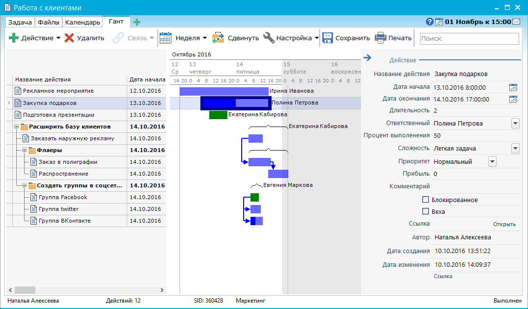 План по вехам в ms project